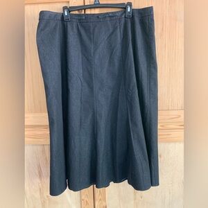 New York Clothing Company Chic Black A-Line Denim Skirt Sz 18 W